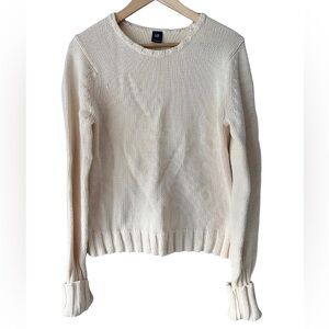 GAP Cream 100% Cotton Knit Sweater